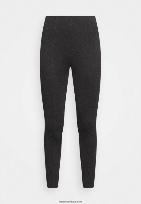 Anna Field Women Leggings Trousers Mottled Dark Grey H42J4Z659