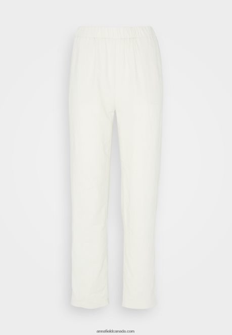 Anna Field Women Linen Mix Trousers Beige H42J4Z604