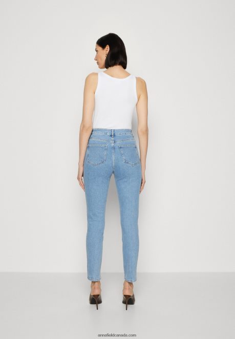 Anna Field Women Slim Fit Jeans Light Blue Denim H42J4Z663
