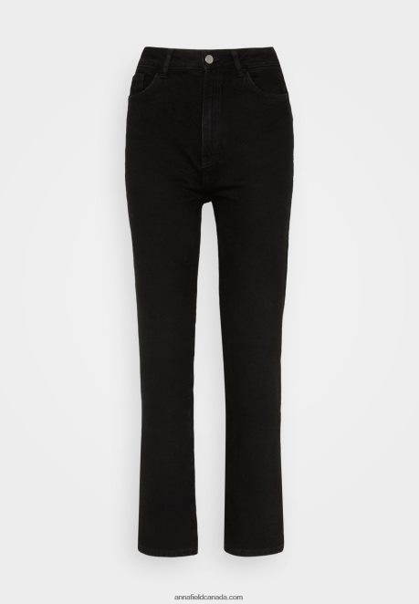 Anna Field Women Straight Leg Jeans Black Denim H42J4Z665