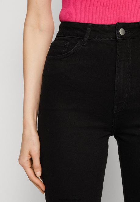 Anna Field Women Straight Leg Jeans Black Denim H42J4Z665
