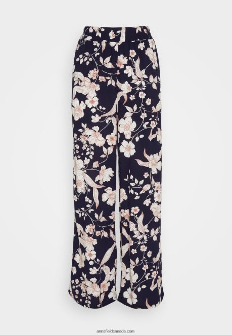 Anna Field Women Trousers Black/Off White/Multi Coloured H42J4Z619