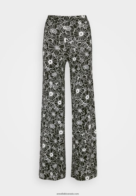 Anna Field Women Trousers Black/White H42J4Z624