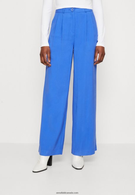 Anna Field Women Trousers Blue H42J4Z607