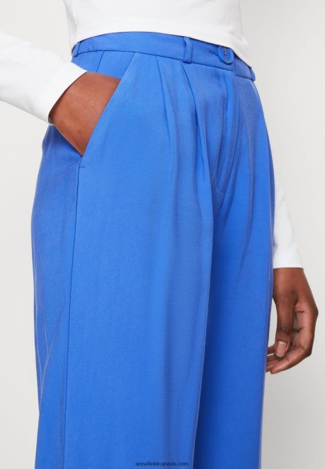 Anna Field Women Trousers Blue H42J4Z607