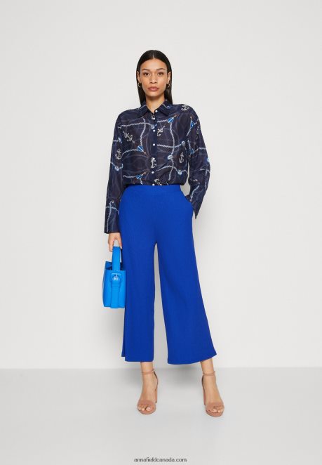 Anna Field Women Trousers Blue H42J4Z641