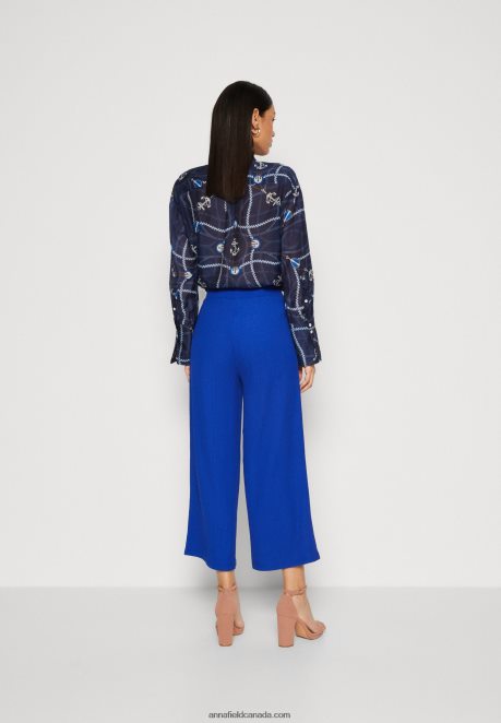 Anna Field Women Trousers Blue H42J4Z641