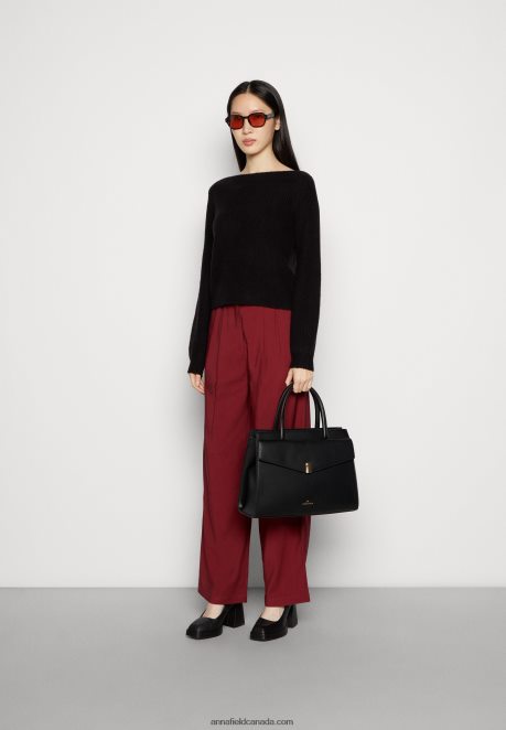 Anna Field Women Trousers Bordeaux H42J4Z606