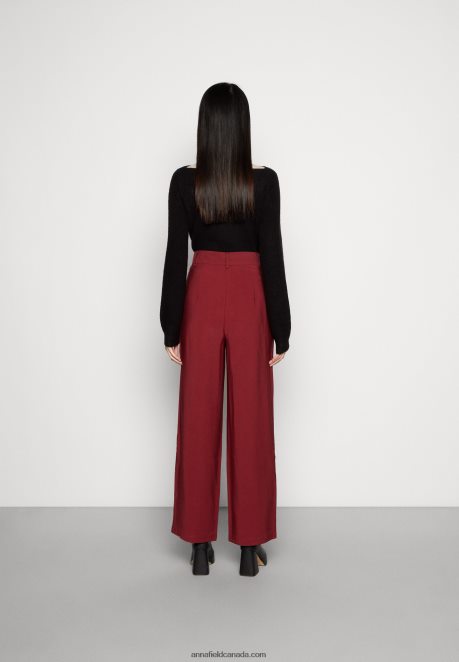 Anna Field Women Trousers Bordeaux H42J4Z606