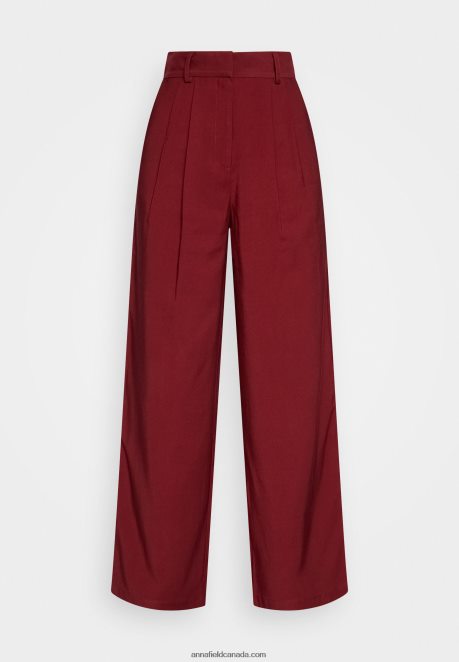 Anna Field Women Trousers Bordeaux H42J4Z606