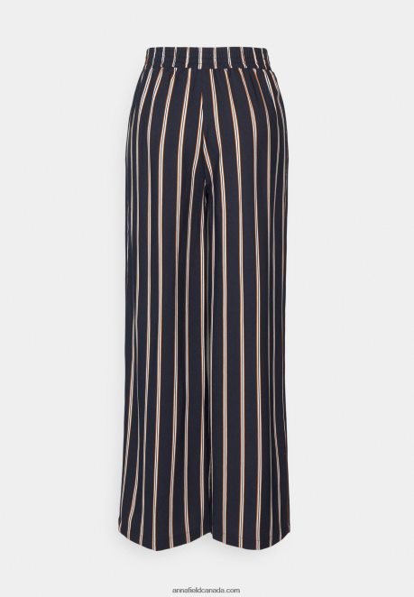 Anna Field Women Trousers Dark Blue/Brown/White H42J4Z636