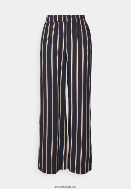 Anna Field Women Trousers Dark Blue/Brown/White H42J4Z636