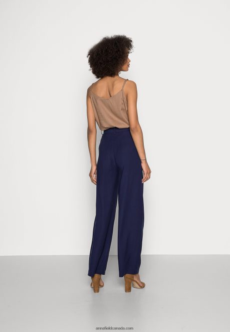 Anna Field Women Trousers Dark Blue H42J4Z601