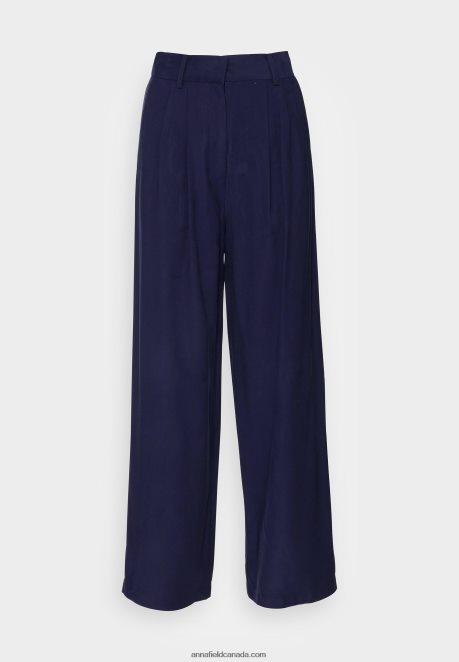 Anna Field Women Trousers Dark Blue H42J4Z601