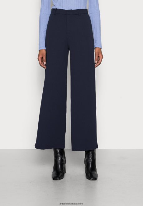 Anna Field Women Trousers Dark Blue H42J4Z614
