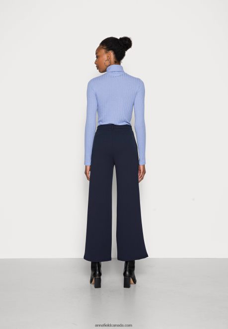 Anna Field Women Trousers Dark Blue H42J4Z614