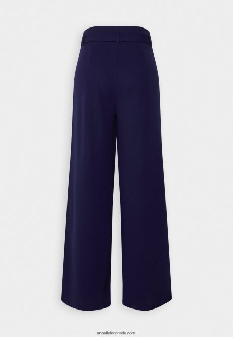 Anna Field Women Trousers Dark Blue H42J4Z616