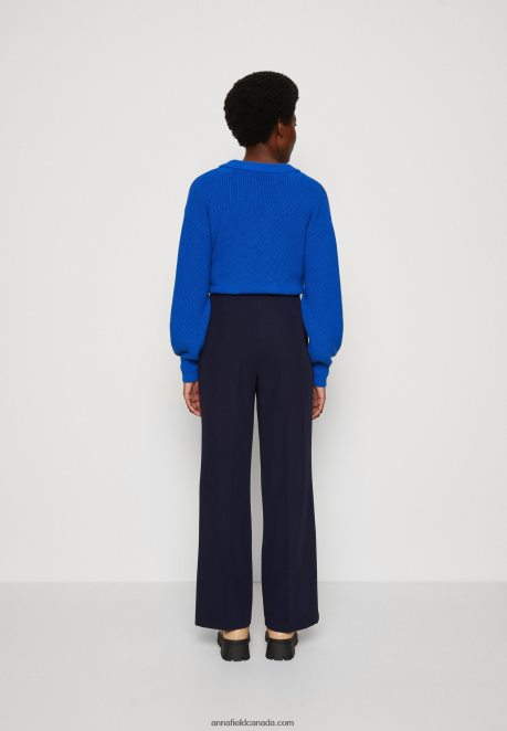 Anna Field Women Trousers Dark Blue H42J4Z617