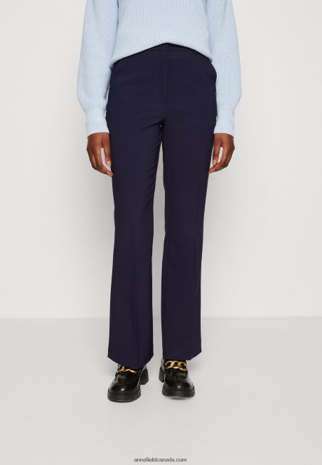 Anna Field Women Trousers Dark Blue H42J4Z626