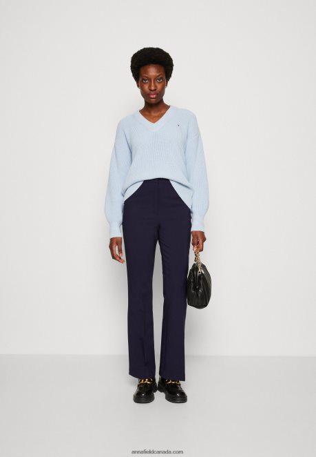 Anna Field Women Trousers Dark Blue H42J4Z626