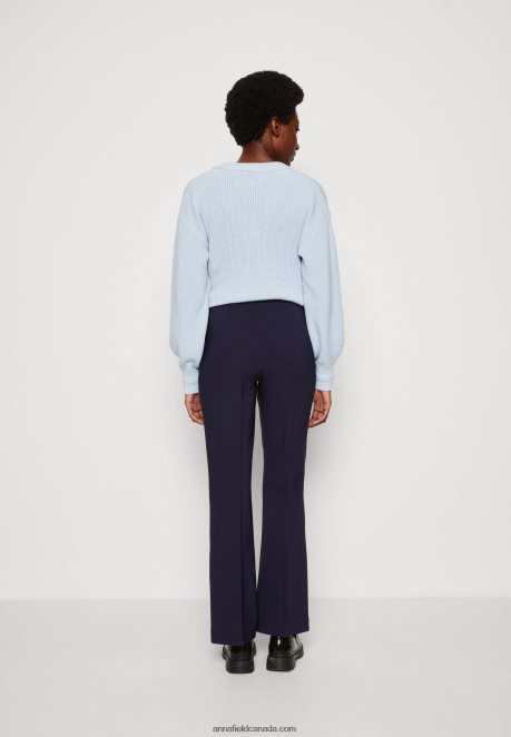 Anna Field Women Trousers Dark Blue H42J4Z626