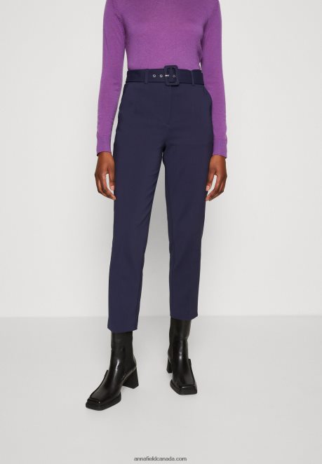 Anna Field Women Trousers Dark Blue H42J4Z629