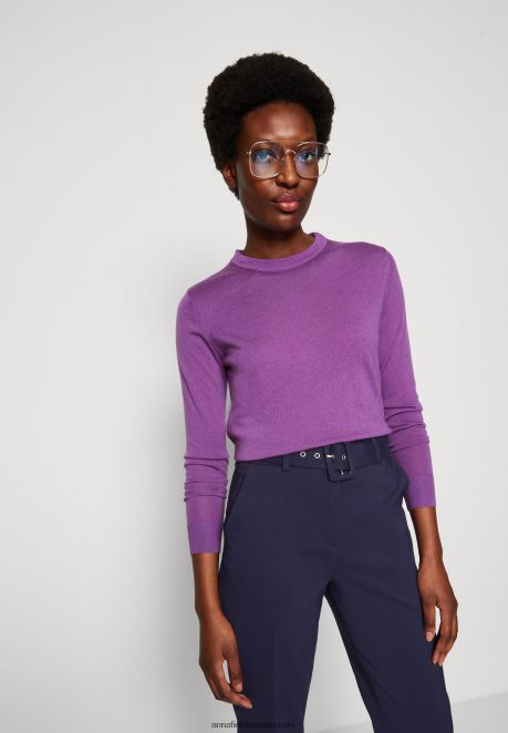 Anna Field Women Trousers Dark Blue H42J4Z629