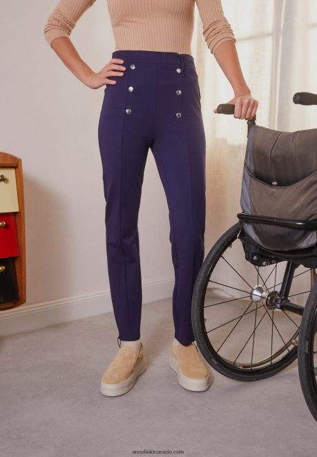 Anna Field Women Trousers Dark Blue H42J4Z643