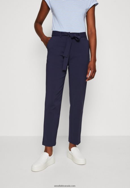Anna Field Women Trousers Dark Blue H42J4Z645