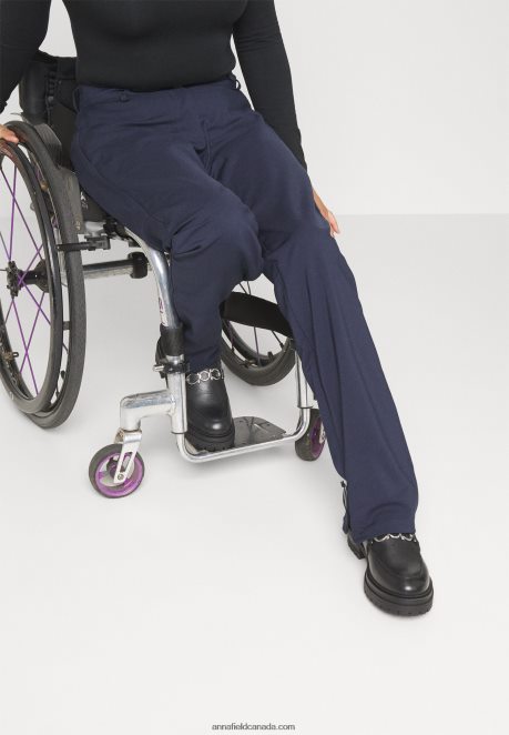 Anna Field Women Trousers Dark Blue H42J4Z647