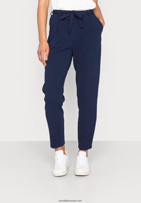 Anna Field Women Trousers Dark Blue H42J4Z649