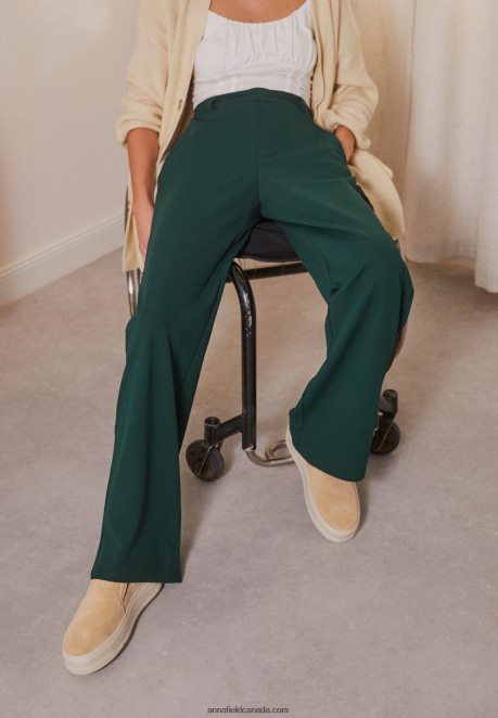 Anna Field Women Trousers Dark Green H42J4Z650