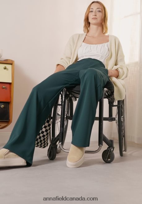 Anna Field Women Trousers Dark Green H42J4Z650