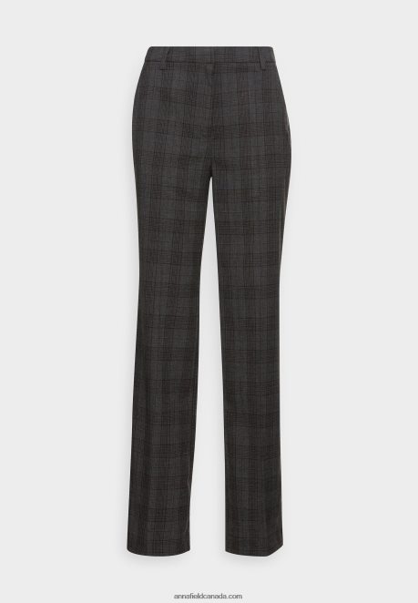 Anna Field Women Trousers Dark Grey H42J4Z635