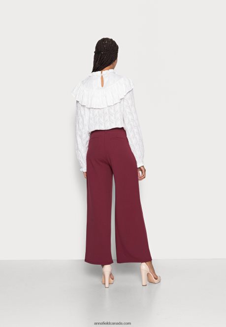 Anna Field Women Trousers Dark Red H42J4Z628
