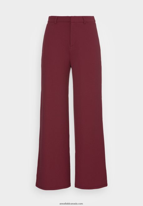 Anna Field Women Trousers Dark Red H42J4Z628