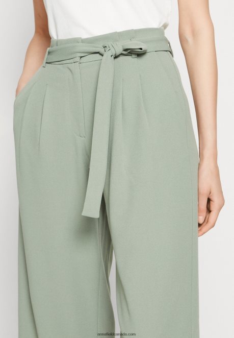 Anna Field Women Trousers Green H42J4Z633