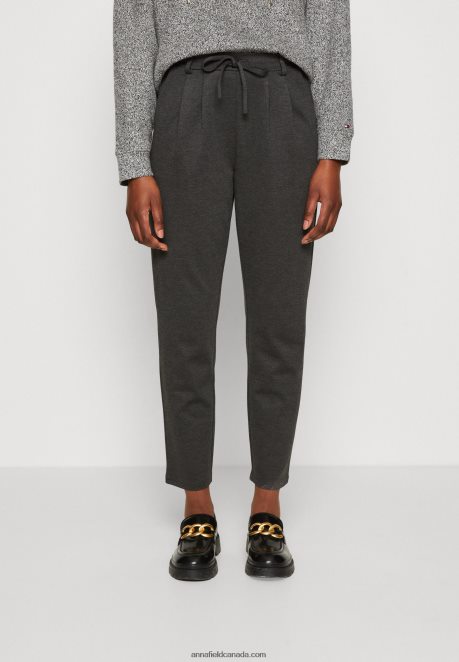 Anna Field Women Trousers Mottled Dark Grey H42J4Z634