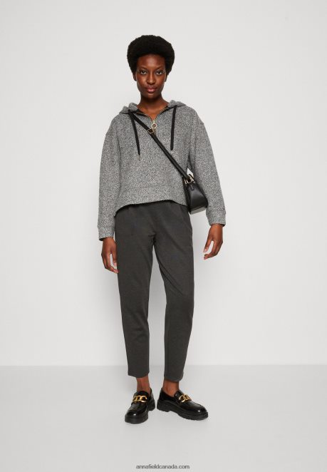 Anna Field Women Trousers Mottled Dark Grey H42J4Z634