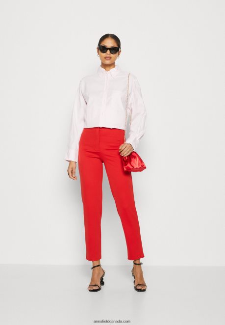 Anna Field Women Trousers Red H42J4Z612