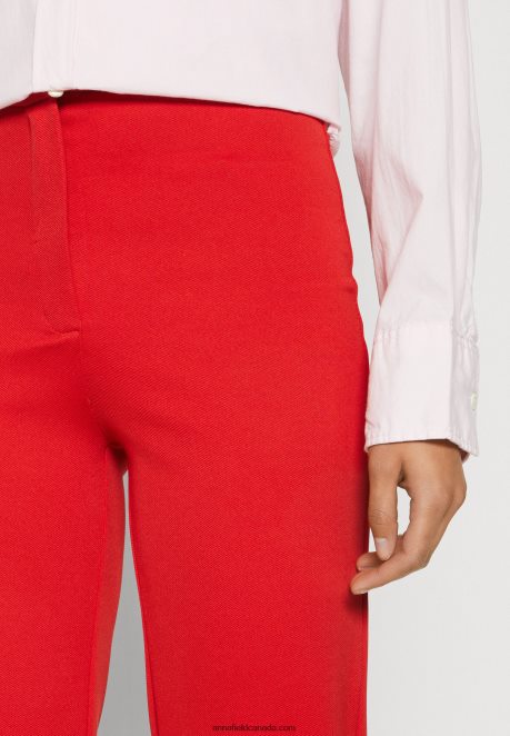 Anna Field Women Trousers Red H42J4Z612