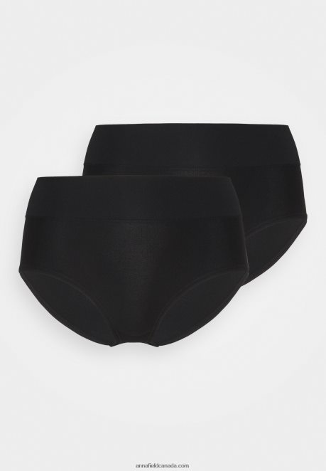 Anna Field Women 2Pp High Waist Brief Briefs Black H42J4Z1010