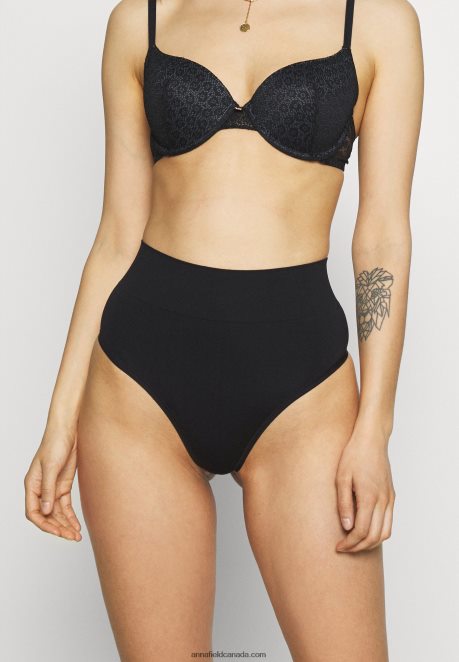 Anna Field Women 2Pp High Waist Thong Thong Black H42J4Z1012