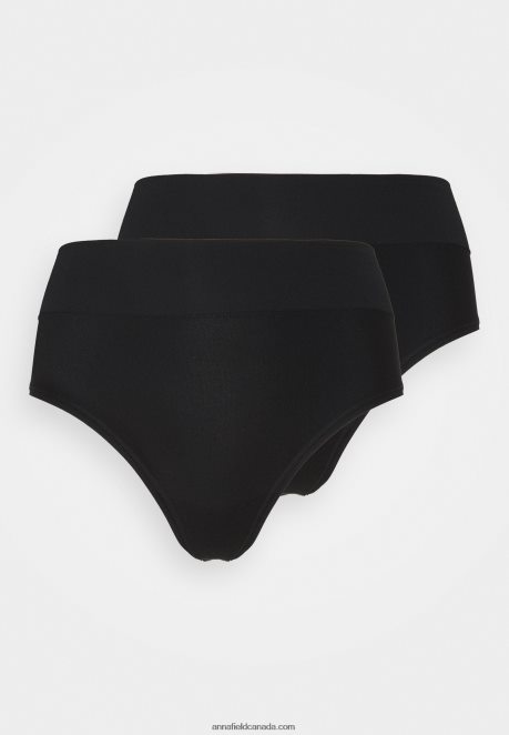 Anna Field Women 2Pp High Waist Thong Thong Black H42J4Z1012