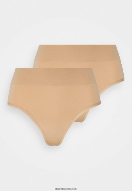 Anna Field Women 2Pp High Waist Thong Thong Tan H42J4Z1013