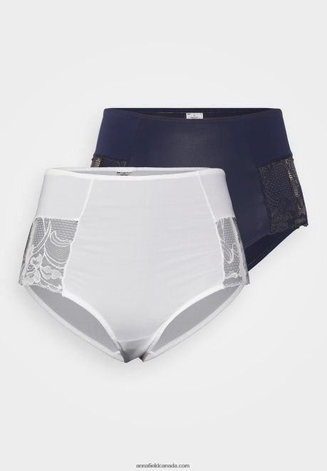 Anna Field Women 2 Pack Briefs Dark Blue/White H42J4Z1002