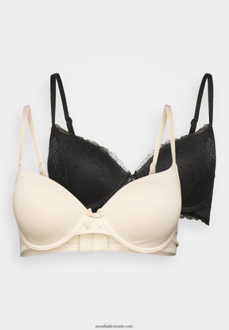 Anna Field Women 2 Pack Underwired Bra Black/Nude H42J4Z948