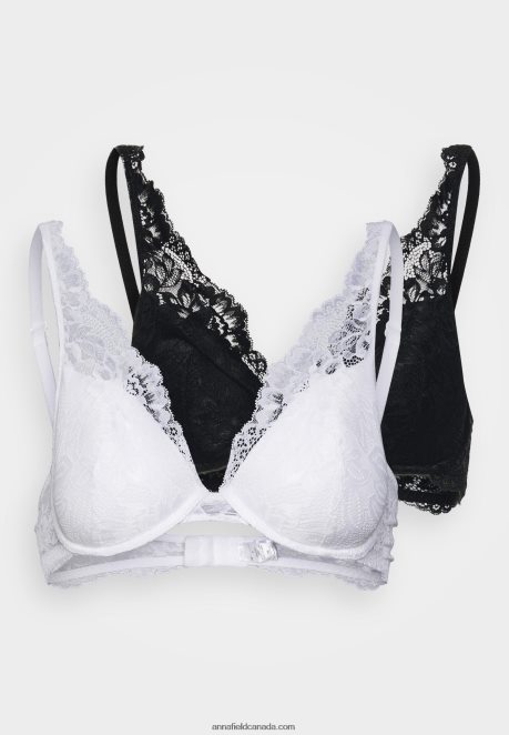 Anna Field Women 2 Pack Underwired Bra Black/White H42J4Z933