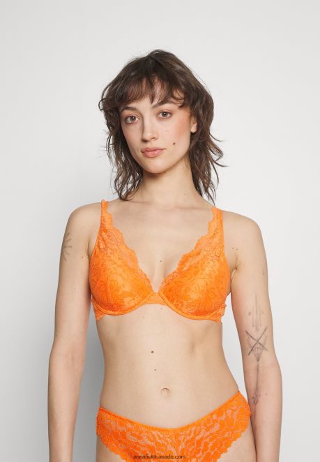 Anna Field Women 2 Pack Underwired Bra Orange/ Black H42J4Z934