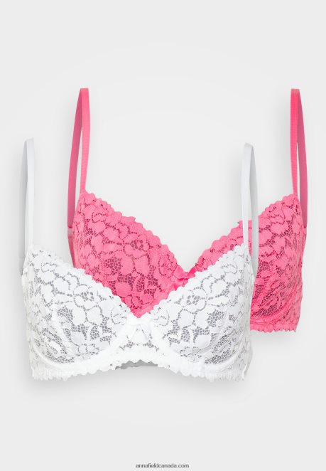 Anna Field Women 2 Pack Underwired Bra Pink/Beige H42J4Z937